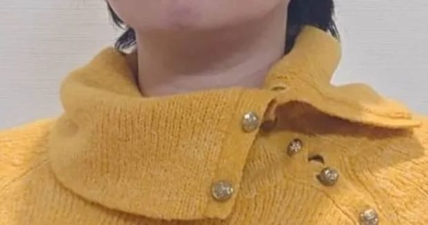 20年以上前に買った“黄色いセーター”を発見→今着たら……　「厚焼き玉子のお化けが爆誕した」衝撃の姿が119万表示