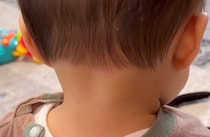 実家の母に預けた“落ち武者スタイル”の9カ月赤ちゃんを迎えに行くと……　ママ仰天の姿が360万再生「ひぇー！」「サイコー」