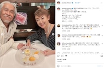 64歳・東ちづる、夫とのバースデー2ショット公開に「お若い」「いい年重ねてる」の声