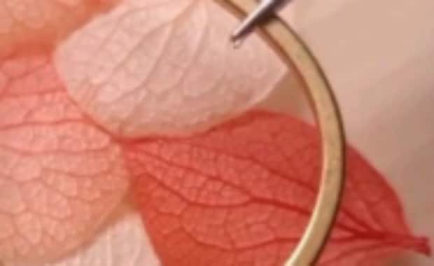 アジサイをふわっと重ね、金色の枠で囲ったら……　3000万再生突破の完成品に「おおぉ！」「恋に落ちました」【海外】