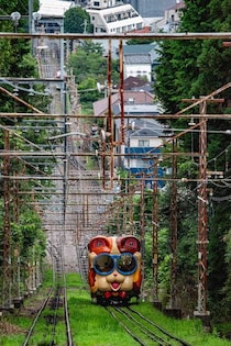 ネコ型の車両が走る「日本一ファンシーなケーブルカー」　非現実的な世界観に「乗ってみたい」「撮りに行きたい」の声