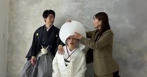 和装で前撮り→新婦が綿帽子を取った瞬間……　まさかの中身に新郎の反応は？「斬新で笑った」「素敵すぎんか？」
