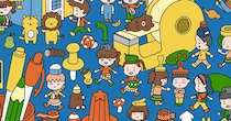 「文房具のまち」の絵に隠れている「ねこ」はどこだ？　見つかると気持ちいい“隠し絵クイズ”に挑戦しよう