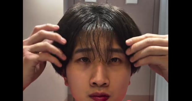20代男性美容師、M!LK・山中柔太朗の髪形をまねしてみたら…… “驚きの仕上がり”に「うますんぎじゃね?」「やってみます!」