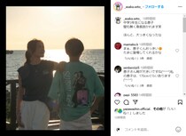 瀬戸朝香、中3息子とのレアなショットに驚きの反響　「後ろ姿がパパに」「パパさんそのもの」