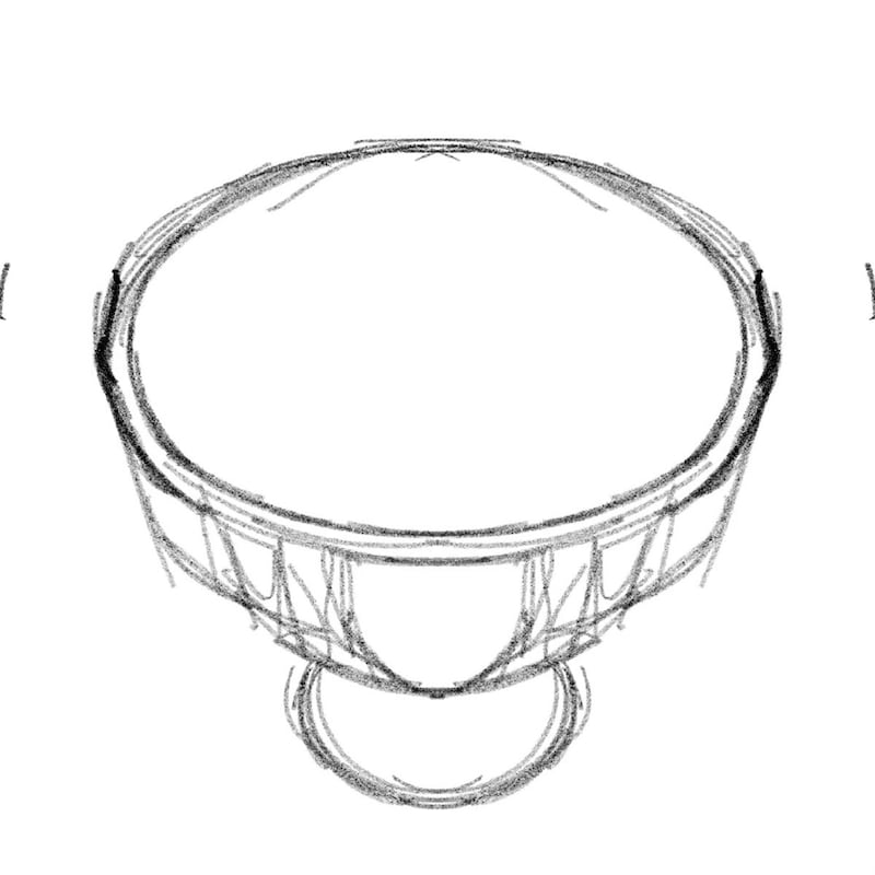 ササッと描いた“器の下書き”→その後、完成したのは……　目がバグる仕上がりに「待ってこれ絵なの？！」「写真だと思った」