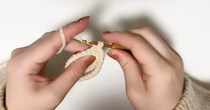 ふわふわな毛糸をかぎ針でザクザク編んだら……　「えーかわいい」「編んでみたい」「できました！」