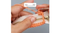 ファスナーに直接、毛糸を編みこんでいくと……　初心者向けの“かぎ針編み作品”が760万再生「これならできるかも」「うっとりする」【海外】