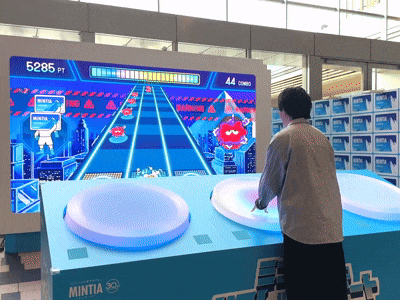 「直径約80センチのミンティア」も登場!?　ミンティアの音ゲー「ミンティア リフレッシュビート」がオンライン＆リアルで同時登場