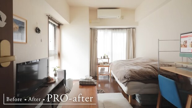 6.5畳の“狭くてレイアウトが難しい”部屋、プロがコーディネートすると……　印象ガラリの空間に「生まれ変わって見えました」「理想です」