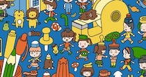 「文房具のまち」の絵に隠れている「ねこ」はどこだ？　見つかると気持ちいい“隠し絵クイズ”に挑戦しよう