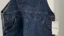 セカストで買った300円オーバーオール→切って、1歳娘に着させたら……　驚きの完成品に「天才です！」