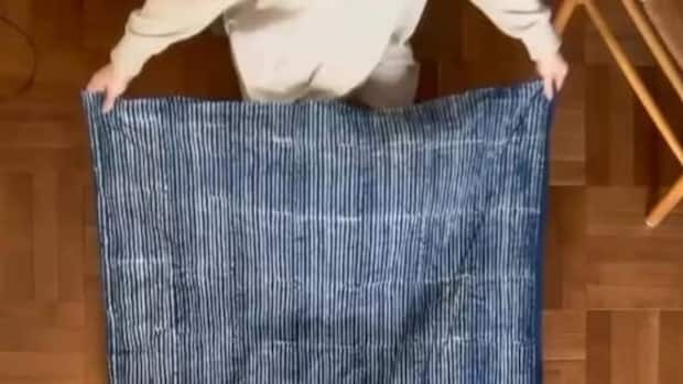 2枚の布を「切らずに手縫い」するだけで…… 130万再生の“豪華な完成品”に「最高です」「これならできそう」