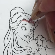 ディズニー「美女と野獣」の塗り絵→本気を出したら……　とてつもない完成度に「ほんと、びっくりです！」「初めて見た」
