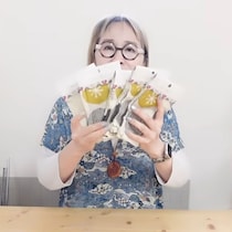 セリアの手ぬぐい5枚、1カ所だけ切って縫い合わせると……　「すごいすごい」「天才」「ぜひ作りたい！」