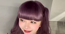 髪を“紫”に染めた女性→2週間後……「やばーい！」　予想外の姿に反響「道端にいたら声かけちゃいそう」