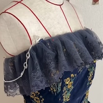 結婚式列席のために3時間で作ったドレス→「着て行っていいと思いますか」　圧巻の着用姿に「最高すぎますけども!?」「全く問題ない」