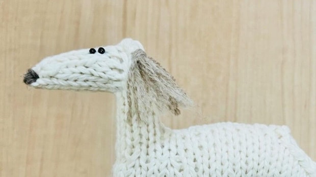 「なんというか衝撃」　“ボルゾイ”を編んだ編み物作家→完成品を見ると……“とんでもない仕上がり”に「なぜ？」「センスに脱帽しましたw」