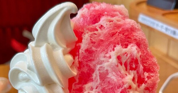 コメダで670円の「ミニかき氷」を注文→何も考えずに食べ進めたら…… “まさかの光景”が80万表示「すげえ」「芸術点が高い」