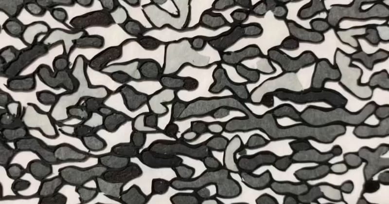 「切り絵で川を表現しました」→引いて見ると……　驚がくの全貌に「ほぼ写真やん！！」「え？？目を疑いました…」