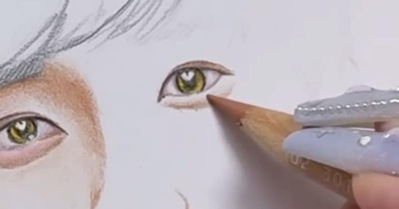 色鉛筆で描いた“嵐”→よく見ると……「気づいた?」 愛あふれる力作に「すごい才能」「まさかニノの髪に」