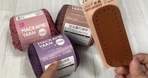 ダイソーのマクラメヤーン3色、かぎ針でギザギザに編んだらこうなった→便利な“お出かけアイテム”に「模様可愛いです」
