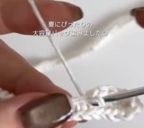 ダイソーのコットン糸をザクザク編むと……　夏にぴったりな涼しげアイテムに「どタイプ過ぎる」「編みます!!!」