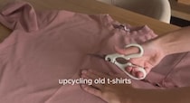 使わないTシャツを紐状に切っていくと……　完成したおしゃれアイテムに「史上最高にクール」【海外】