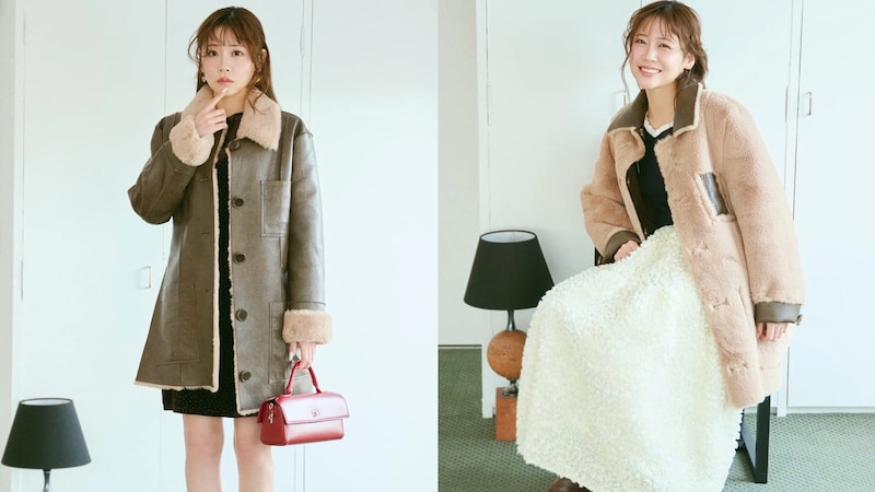 裏返しても使える優秀品♡ リバーシブルな「レザー＆ファーコート」着回しテク