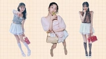 2層のデザインがおかわ♡ 女のコらしさ満点な【チュールレイヤードミニスカート】着回しコーデ
