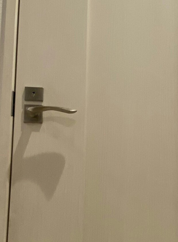 トイレのドアを子どもが“頭突き破壊”→アートに昇華して4万いいね「センスがある」「とても良い」