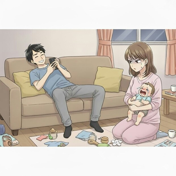 産後クライシスで夫にイライラ…「好きの要素が減っていく」ママの本音