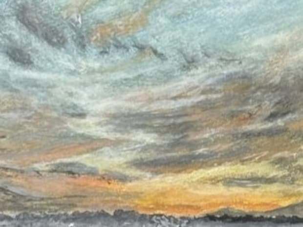 娘に肝移植をした父→後日、病室からの夕暮れを描き6万いいね「天才では？」「眺めていたくなる」