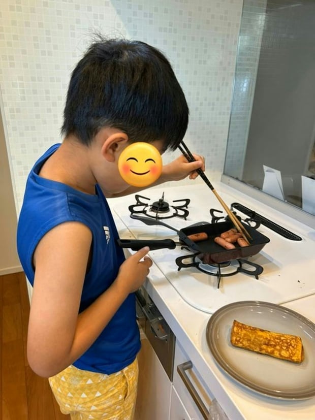 9歳男子「パパのお弁当を作る」→完成形とその後のLINEに「これは嬉しい」「見せびらかして」