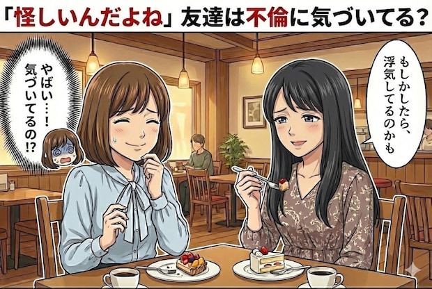 「怪しいんだよね」友達は不倫に気づいている？→隠すストレスで限界に｜友達の夫が不倫していました