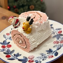 【クリスマス】急遽作った「即席ブッシュドノエル」の制作費【300円】→安いのにクオリティーがすごい