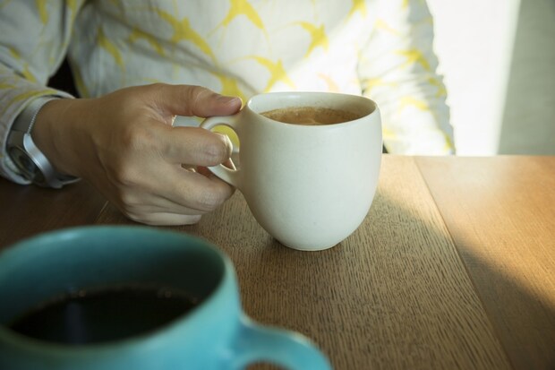 コーヒー　喫茶　手元