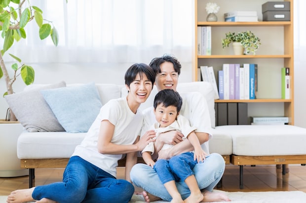 男の子　3歳　ママ