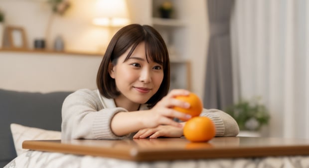 こたつ　みかん