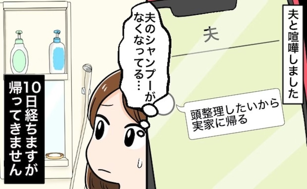 夫が家出して【10日経過】→妻から帰ってきてと言うべき？「口が裂けても言わない」「話せないなら離婚」