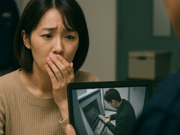 【ショック】防犯カメラが暴いた真実→口座から金を盗む泥棒は、自分の夫だった