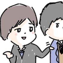 【漫画】赤ちゃんを見かけた男子高校生→友人の肩をたたいて…2千人がほっこり「幸せ」「かわいい」