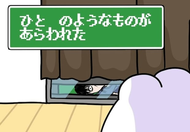 カーテンの隙間に「ひとのようなもの」→残像が残るほどの【恐怖】に襲われる｜そこにいるのは