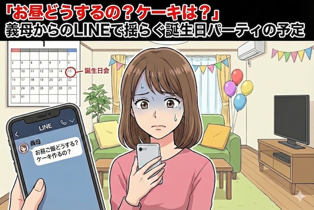 【誕生日】夜が本番なのに、義母から「お昼どうする？ケーキは？」のLINE。私の計画、どう守る？