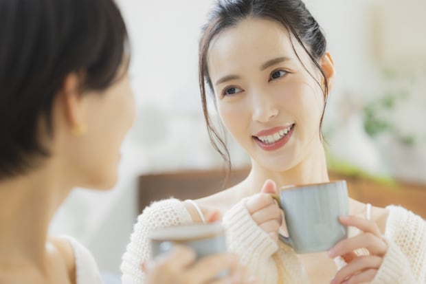 友人　家　お茶