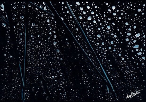 ビニール傘についた雨粒は“アート作品”→まさかの正体に2千いいね「どうなってるの？」「すごい感動」