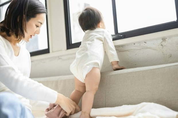 おむつ替えようとしたら「してなかった」→勘違いを幸せに変える一言に4千いいね「いいですね」