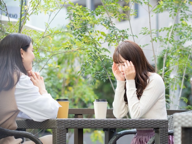 親友　　悩み　お茶