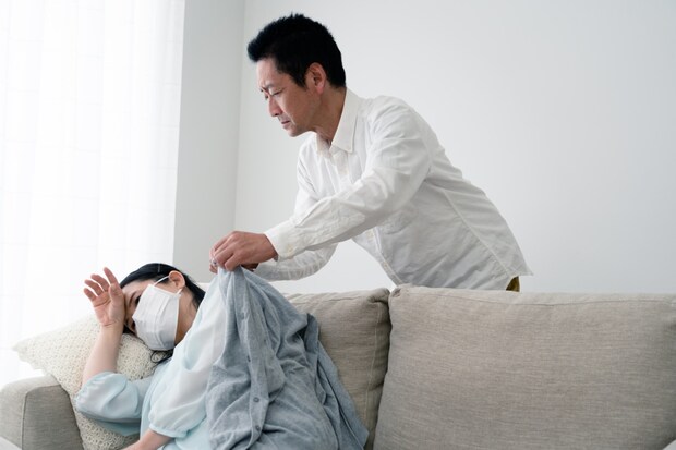 風邪　妻　夫　日本