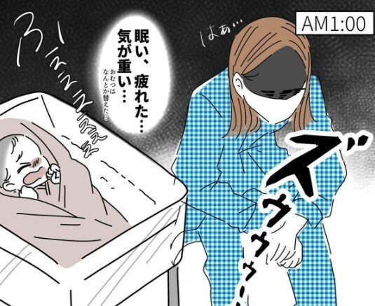 ついに初めての夜間授乳スタート、増えない体重に気だけが重くなる｜生後一ヶ月で完ミにした話